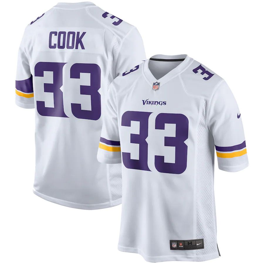 Men Minnesota Vikings 33 Dalvin Cook Nike White Player Game NFL Jersey